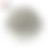 Perle gros trou strass blanc 11/12mm