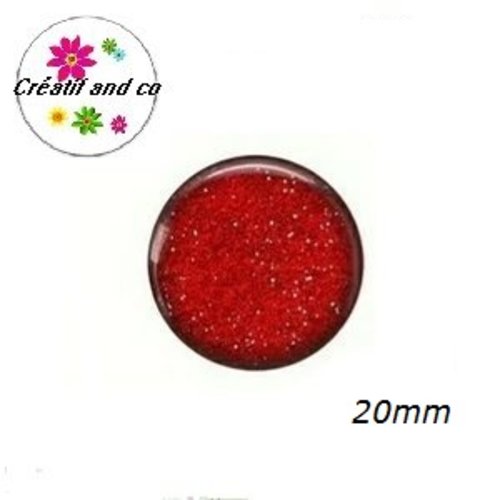 Cabochon rouge 20mm