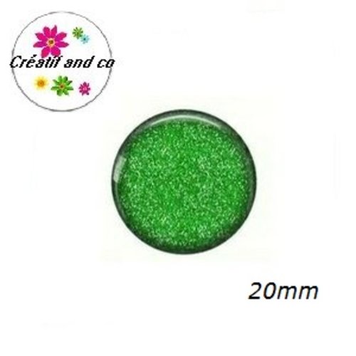 Cabochon vert 20mm