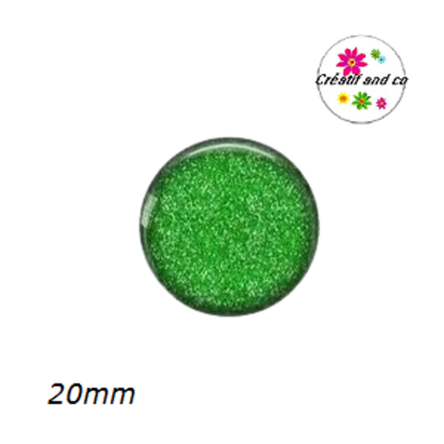 Cabochon vert 20mm