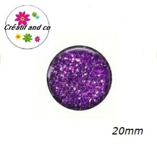 Cabochon mauve 20mm