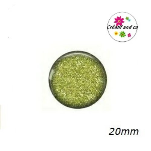 Cabochon vert clair 20mm