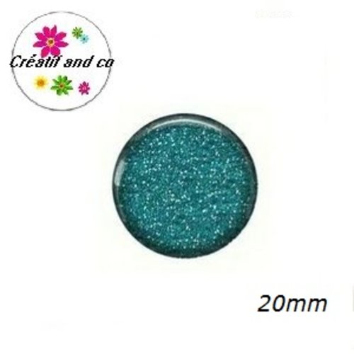 Cabochon bleu 20mm
