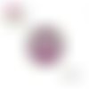 Cabochon rose/blanc 20mm