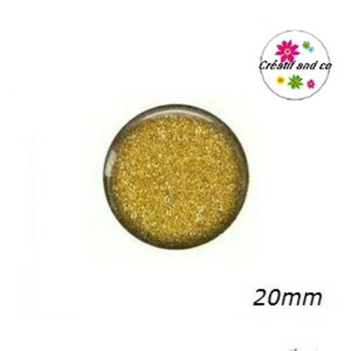 Cabochon doré 20mm