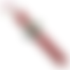 Bracelet simili cuir rouge paillette réglable pour bouton pression fixe