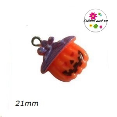 Breloque citrouille 21mm