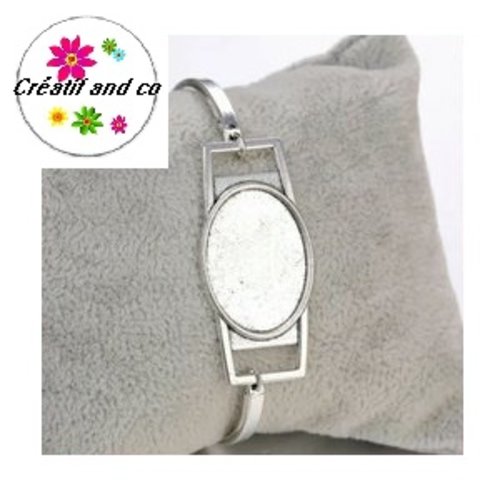 Support bracelet cabochon oval 18x25mm