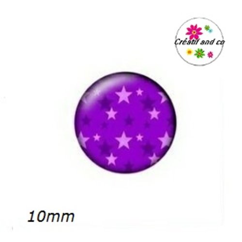 X2 cabochons étoiles 10mm