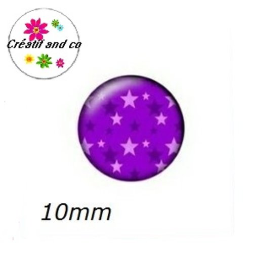 X2 cabochons étoiles 10mm
