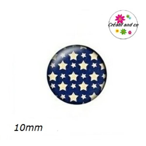 X2 cabochons étoiles 10mm