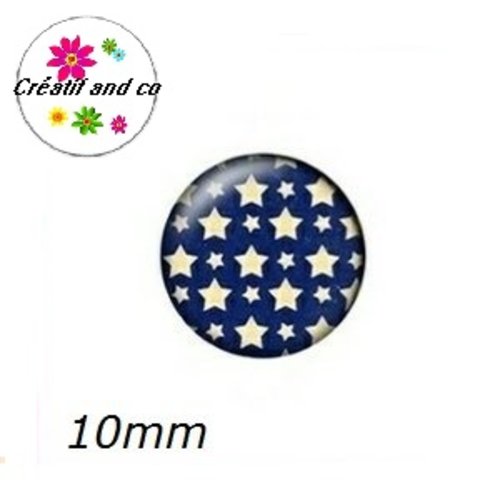 X2 cabochons étoiles 10mm