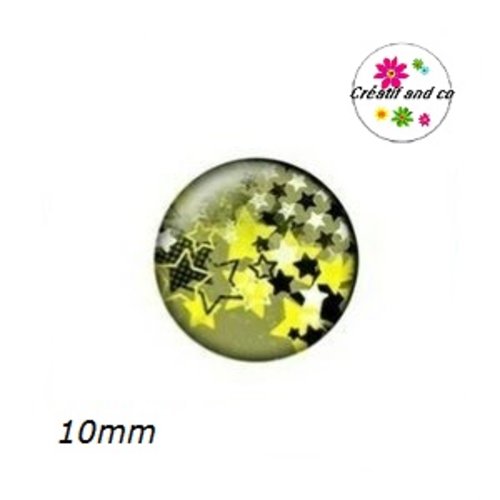 X2 cabochons étoiles 10mm
