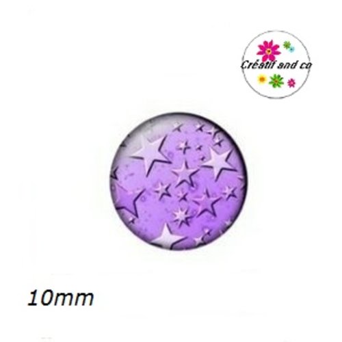 X2 cabochons étoiles 10mm