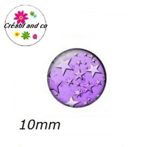 X2 cabochons étoiles 10mm