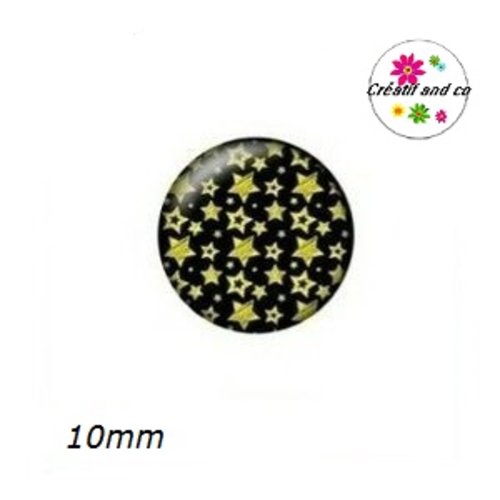 X2 cabochons étoiles 10mm