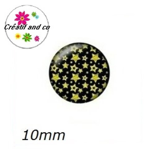 X2 cabochons étoiles 10mm