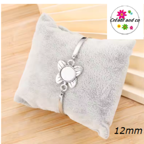 Support bracelet cabochon 12mm