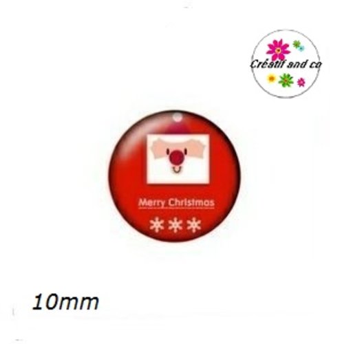 X2 cabochons père noël 10mm