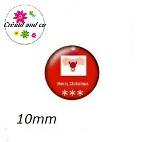 X2 cabochons père noël 10mm