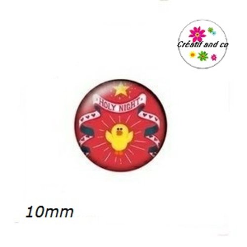 X2 cabochons merry christmas 10mm