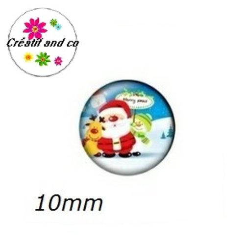 X2 cabochons père noël 10mm