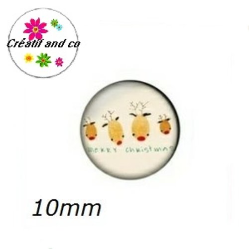 X2 cabochons cerfs 10mm
