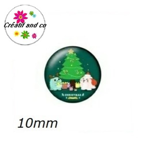 X2 cabochons père noël 10mm