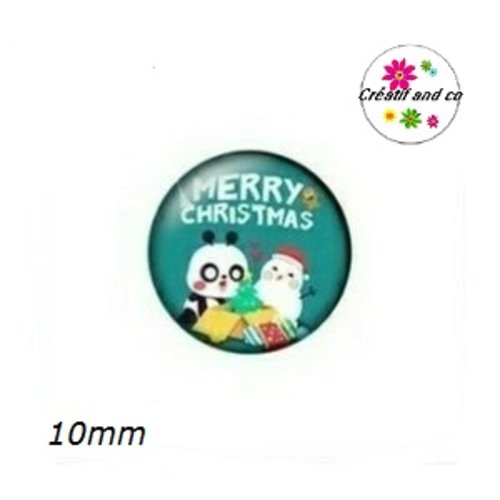 X2 cabochons merry christmas 10mm