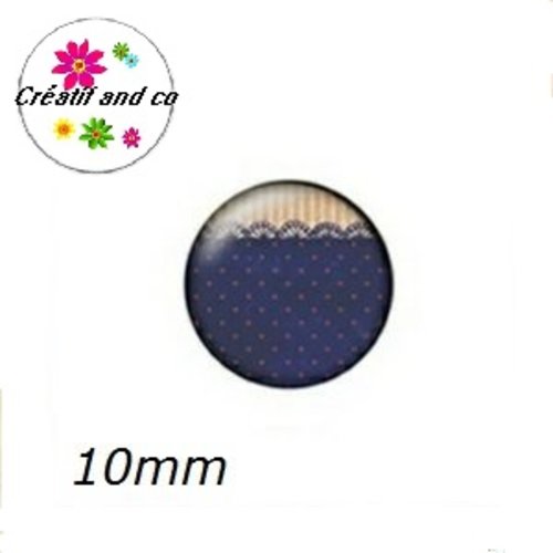 X2 cabochons à motif 10mm