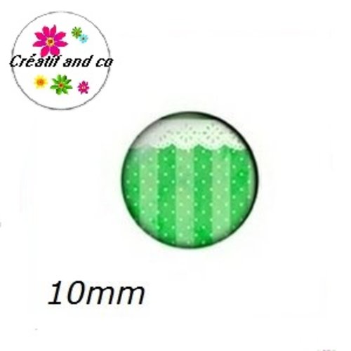 X2 cabochons à motif 10mm