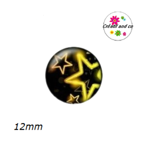 X2 cabochons étoiles 12mm