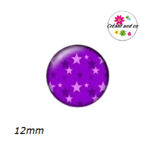 X2 cabochons étoiles 12mm