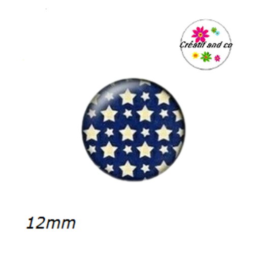 X2 cabochons étoiles 12mm