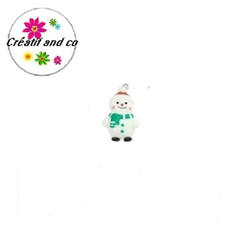 Breloque bonhomme de neige résine 3d