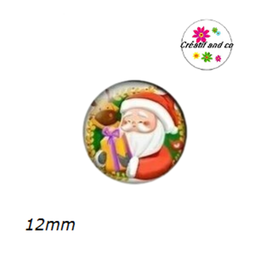 X2 cabochons père noël 12mm