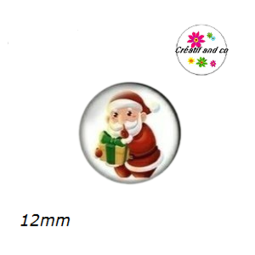 X2 cabochons père noël 12mm