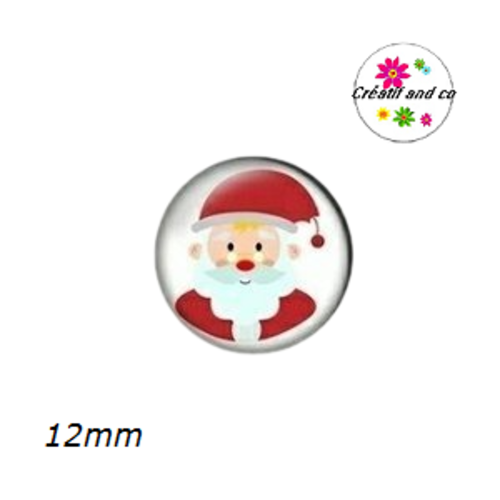 X2 cabochons père noël 12mm