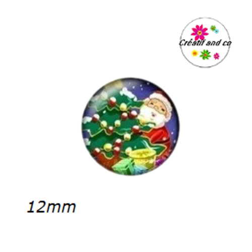 X2 cabochons père noël 12mm