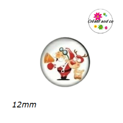 X2 cabochons père noël 12mm