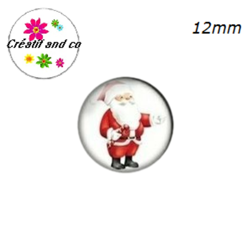 X2 cabochons père noël 12mm
