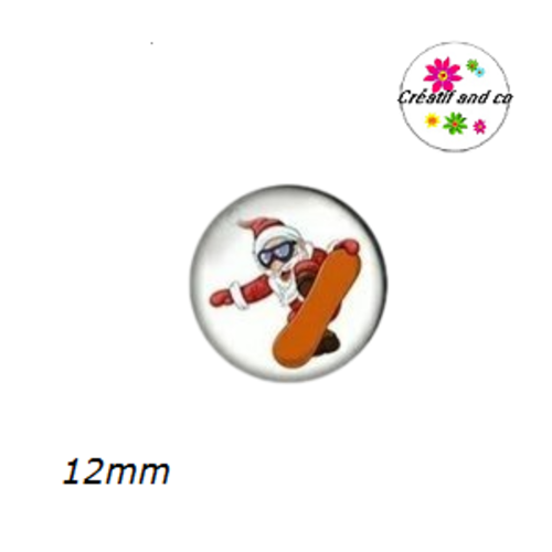 X2 cabochons père noël 12mm