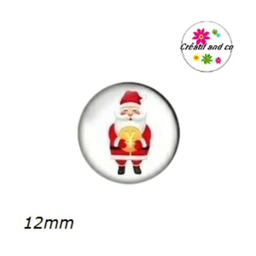 X2 cabochons père noël 12mm