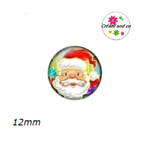 X2 cabochons père noël 12mm
