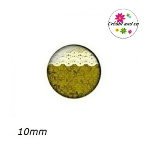 X2 cabochons à motif 10mm