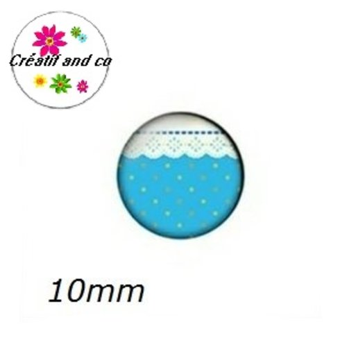 X2 cabochons à motif 10mm