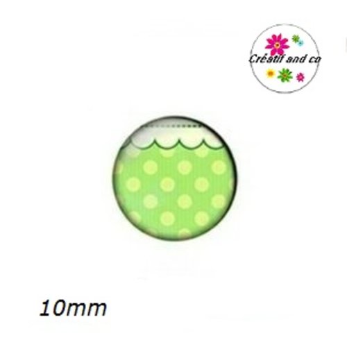 X2 cabochons à motif 10mm