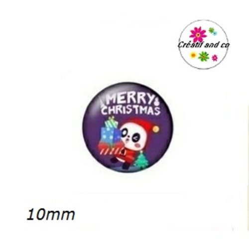 X2 cabochons merry christmas 10mm