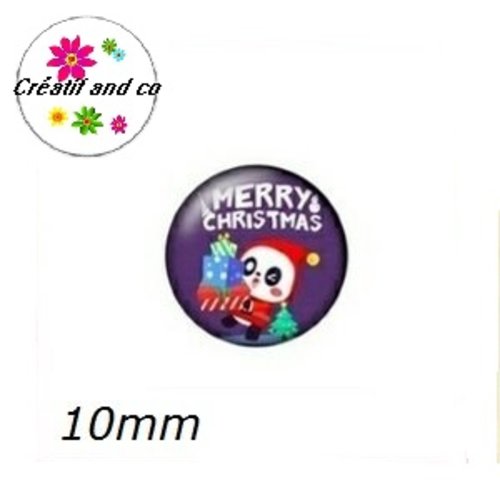X2 cabochons merry christmas 10mm