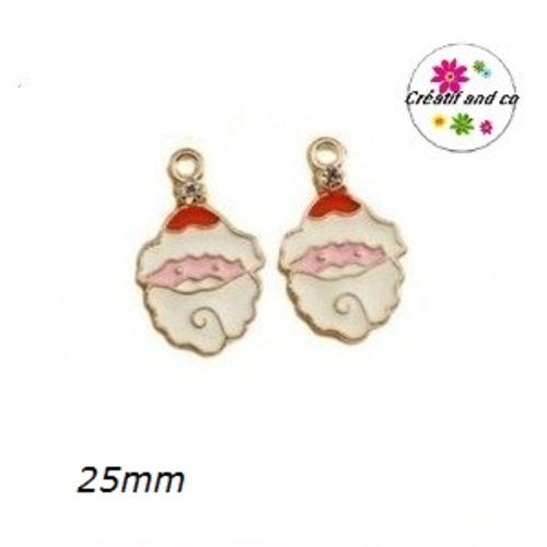 Breloque père noël émail